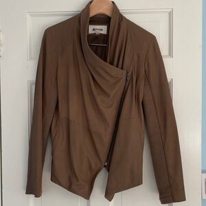 BB Dakota Asymmetrical faux leather Brown Jacket size S